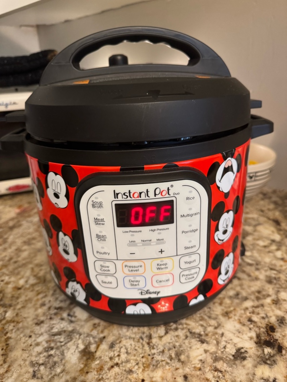 Instant Pot Duo Electric Pressure Cooker - Red Mickey Pattern